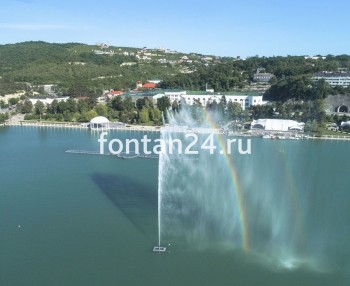 Плавающий фонтан "Женева", h=24 м
